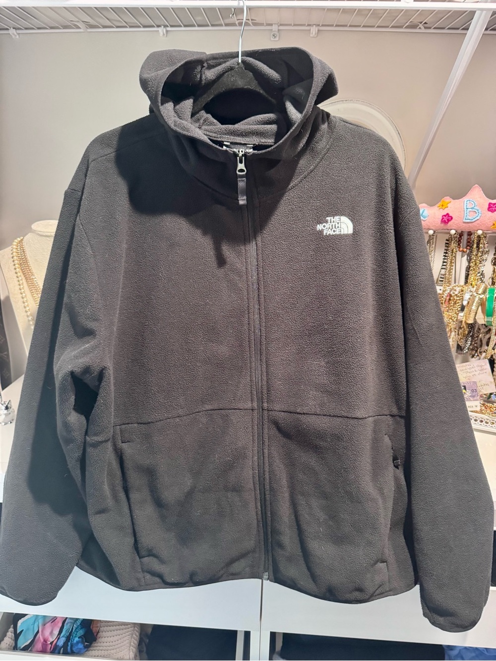 The North Face Black Hooded Lightweight Fleece Jacket